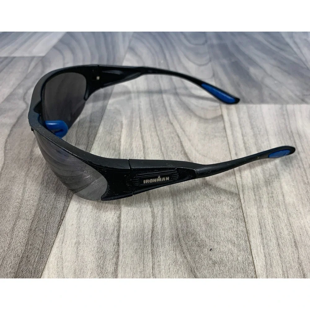 Ironman Concentration Sunglasses Black Wrap Sport UV Men Black